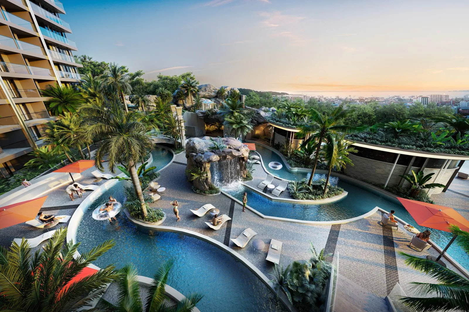 Poolanlage, Grand Solaire Noble, Pattaya City — Sky Thai Property