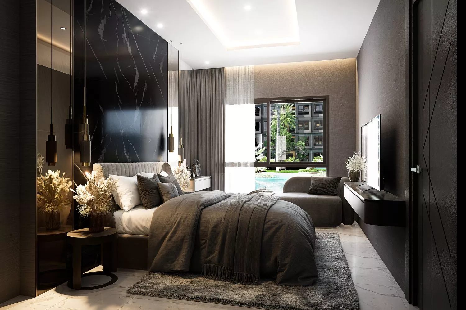 Interieur, 1-slaapkamer, Grand Solaire Noble, Pattaya City — Sky Thai Property