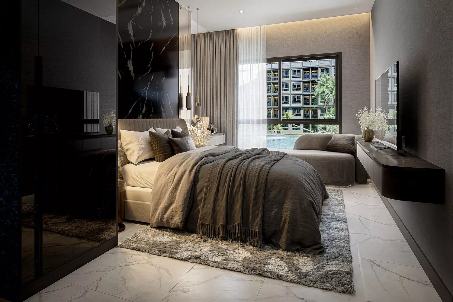 Interieur, 2-slaapkamer, Grand Solaire Noble, Pattaya City — Sky Thai Property