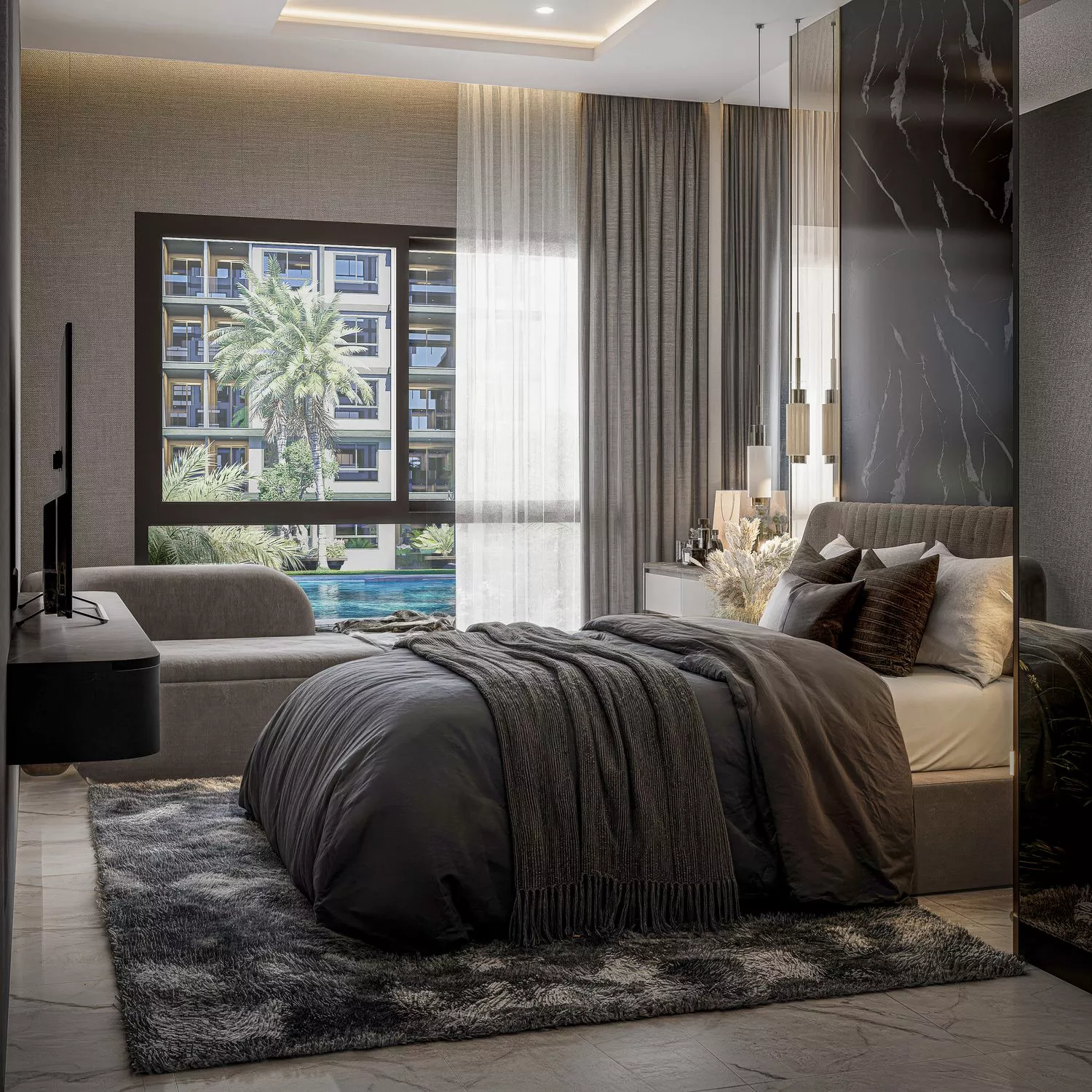 Interieur, 2-slaapkamer, Grand Solaire Noble, Pattaya City — Sky Thai Property