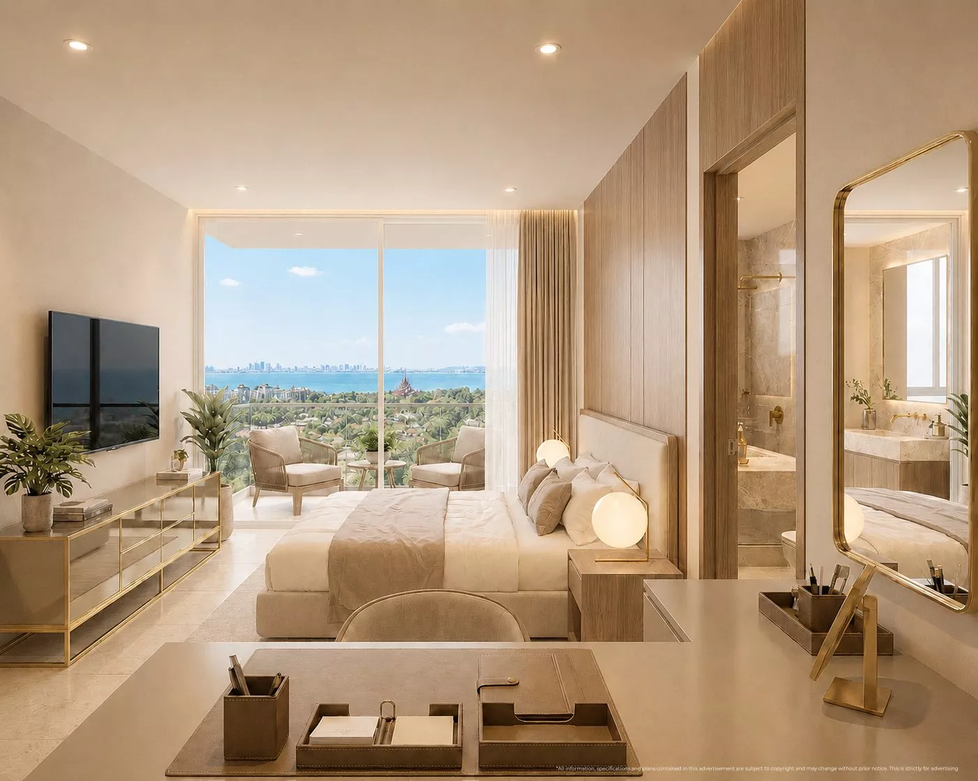 Interieur, 2-slaapkamer, Avenue Boutique, Jomtien Second Road, Pattaya — Sky Thai Property