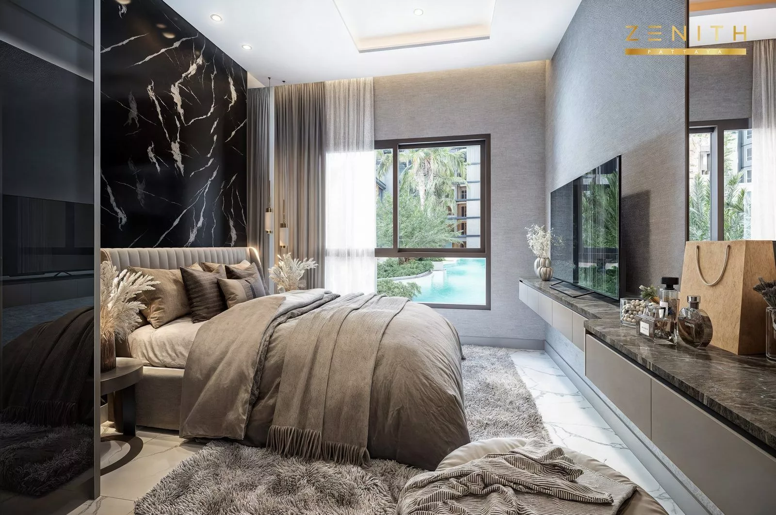 Interieur, Studio, Zenith Pattaya, Pratumnak, Pattaya — Sky Thai Property