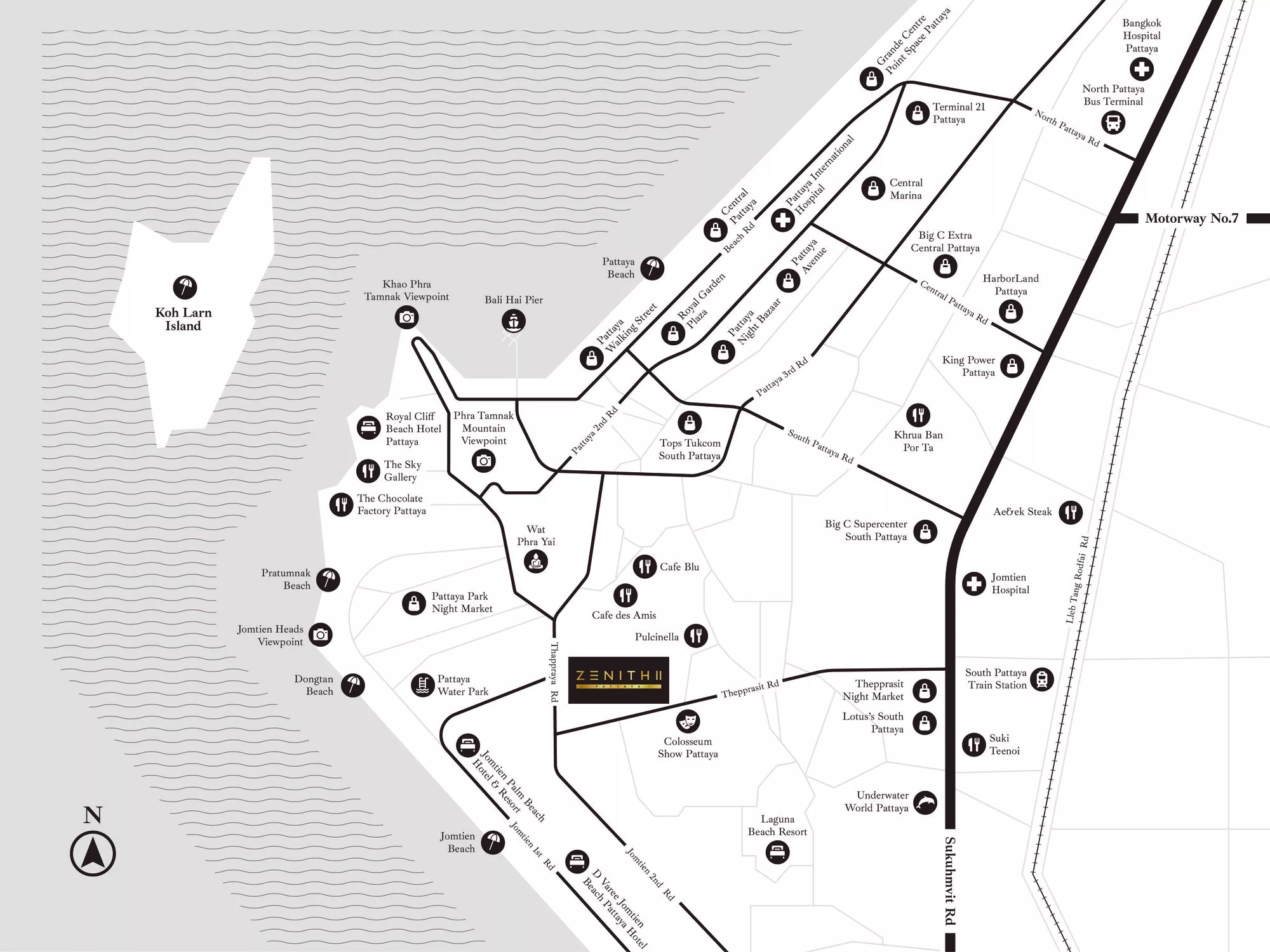 Grundriss, Zenith Pattaya II, Pratumnak, Pattaya