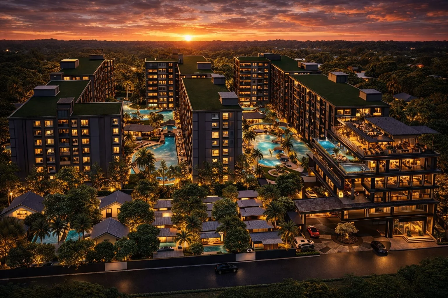 Buitenaanzicht des Gebäudes, Zenith Pattaya II, Pratumnak, Pattaya — Sky Thai Property