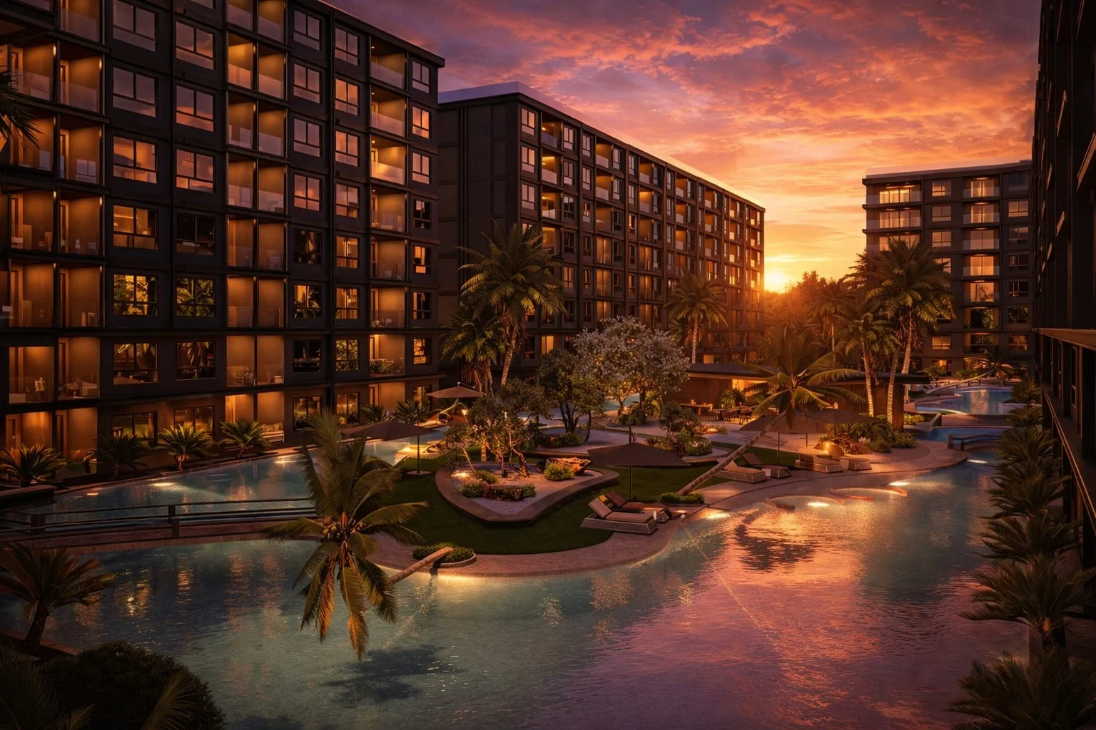 Buitenaanzicht des Gebäudes, Zenith Pattaya II, Pratumnak, Pattaya — Sky Thai Property