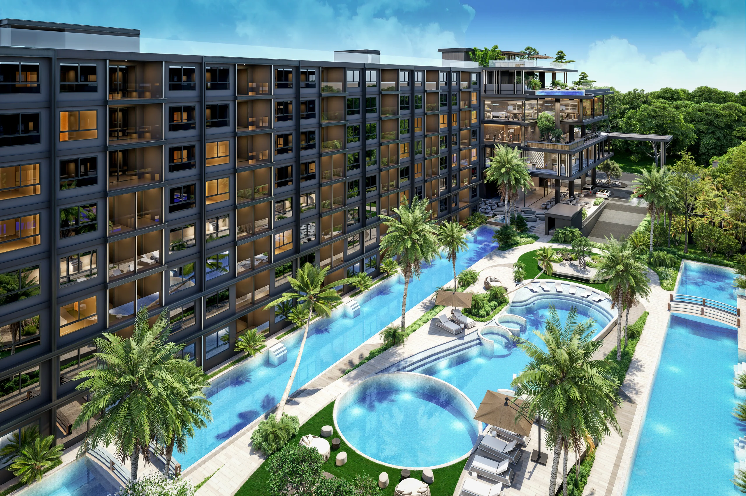 Buitenaanzicht des Gebäudes, Zenith Pattaya II, Pratumnak, Pattaya — Sky Thai Property