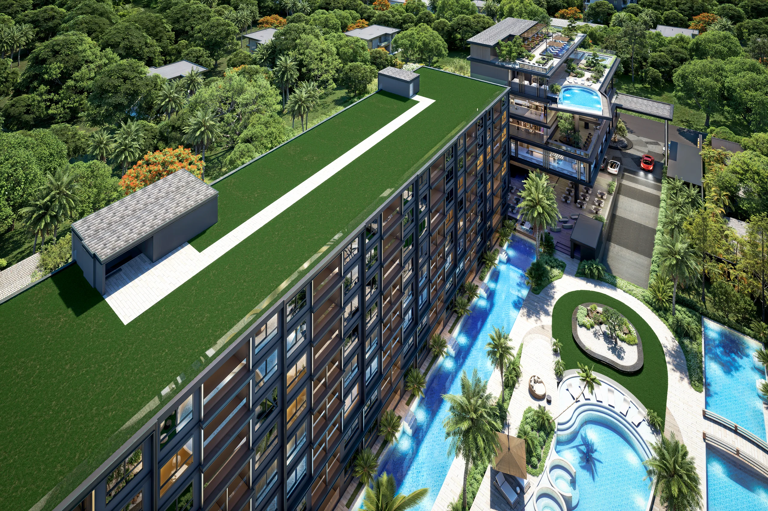 Buitenaanzicht des Gebäudes, Zenith Pattaya II, Pratumnak, Pattaya — Sky Thai Property