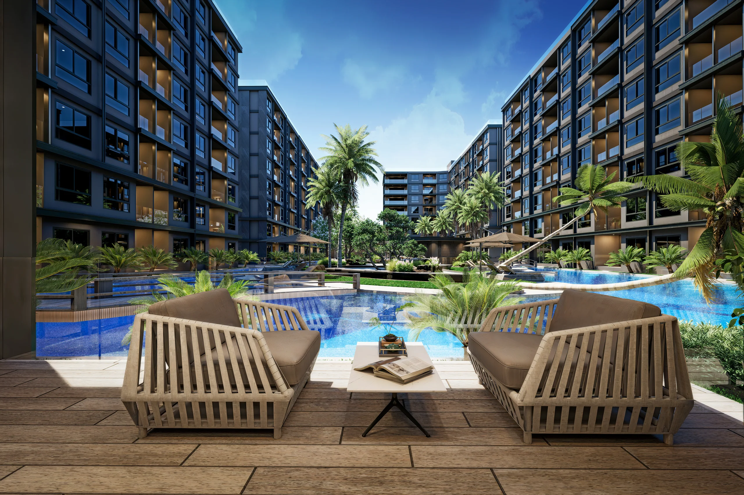 Interieur, 3-slaapkamer, Zenith Pattaya II, Pratumnak, Pattaya — Sky Thai Property
