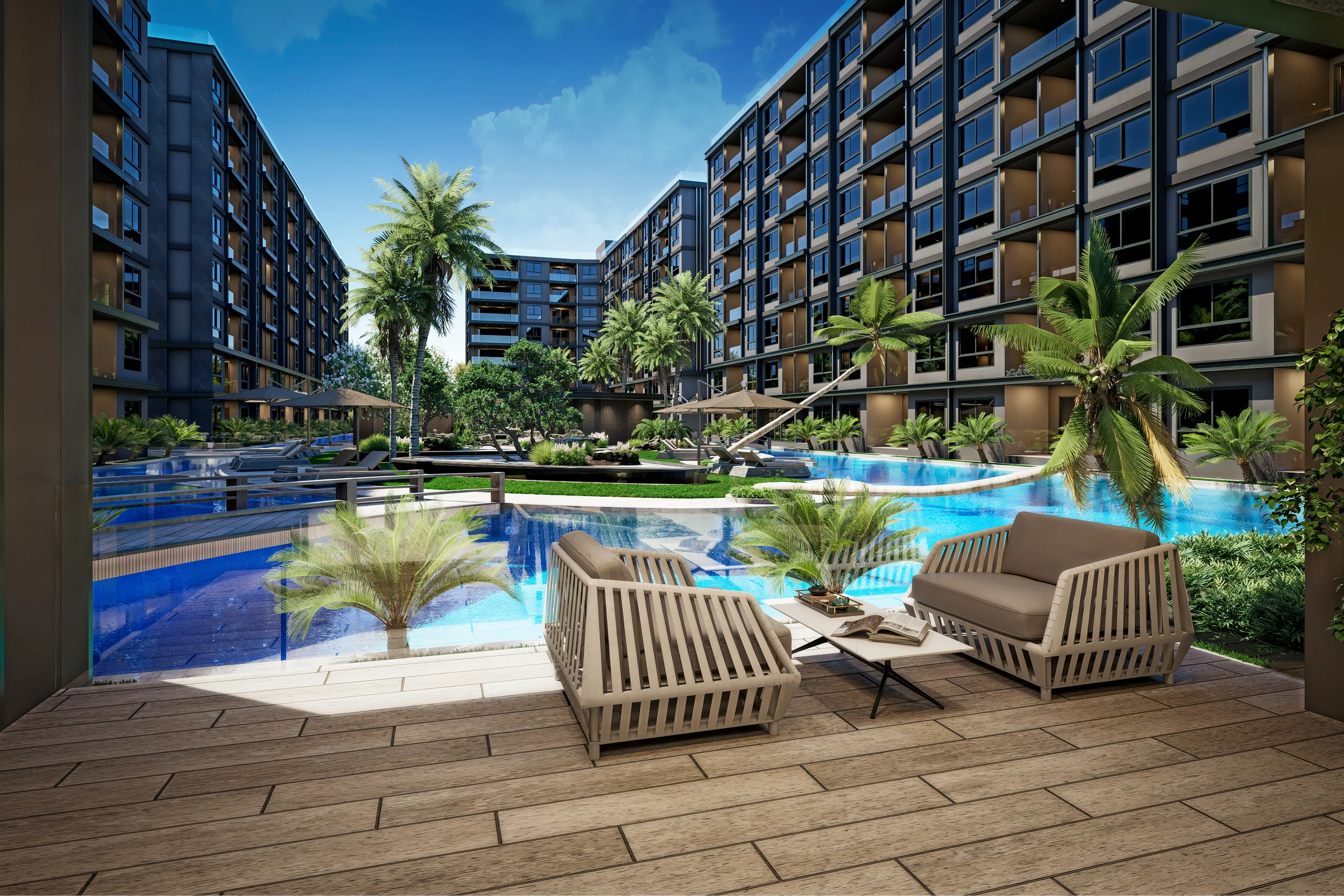 Interieur, 3-slaapkamer, Zenith Pattaya II, Pratumnak, Pattaya — Sky Thai Property