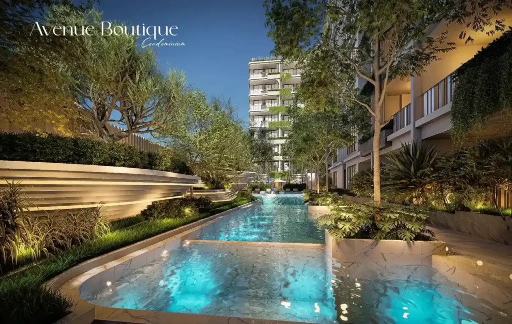 Poolanlage, Avenue Boutique, Jomtien Second Road, Pattaya — Sky Thai Property