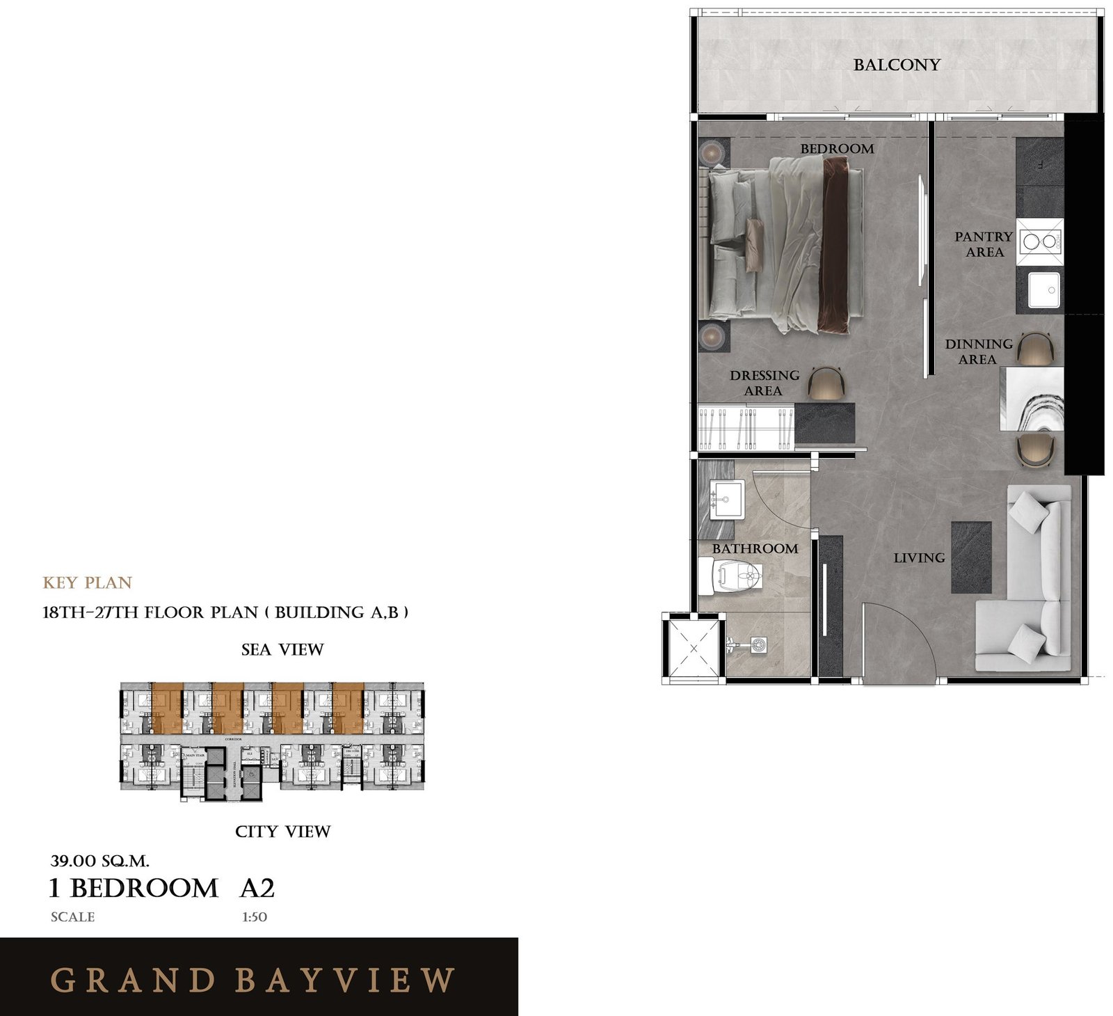 Grundriss, Grand Bay View, Pattaya City