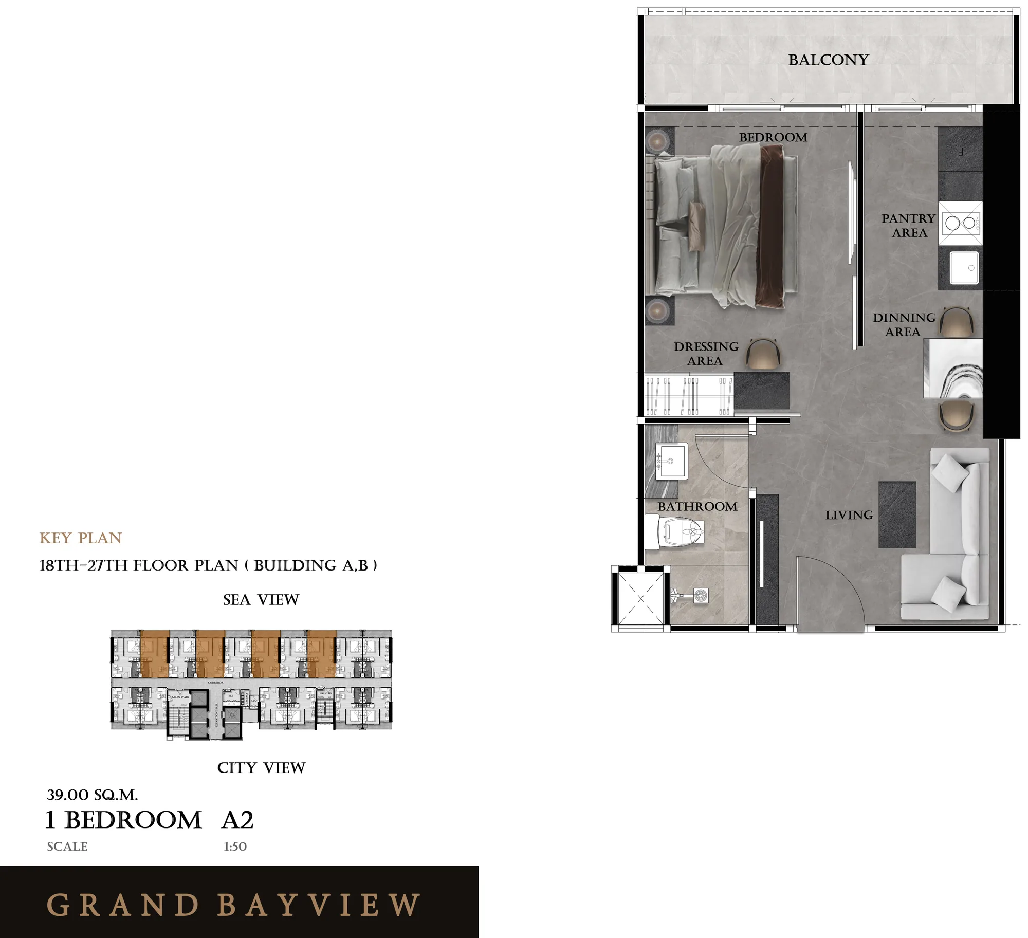 Grundriss, Grand Bay View, Pattaya City