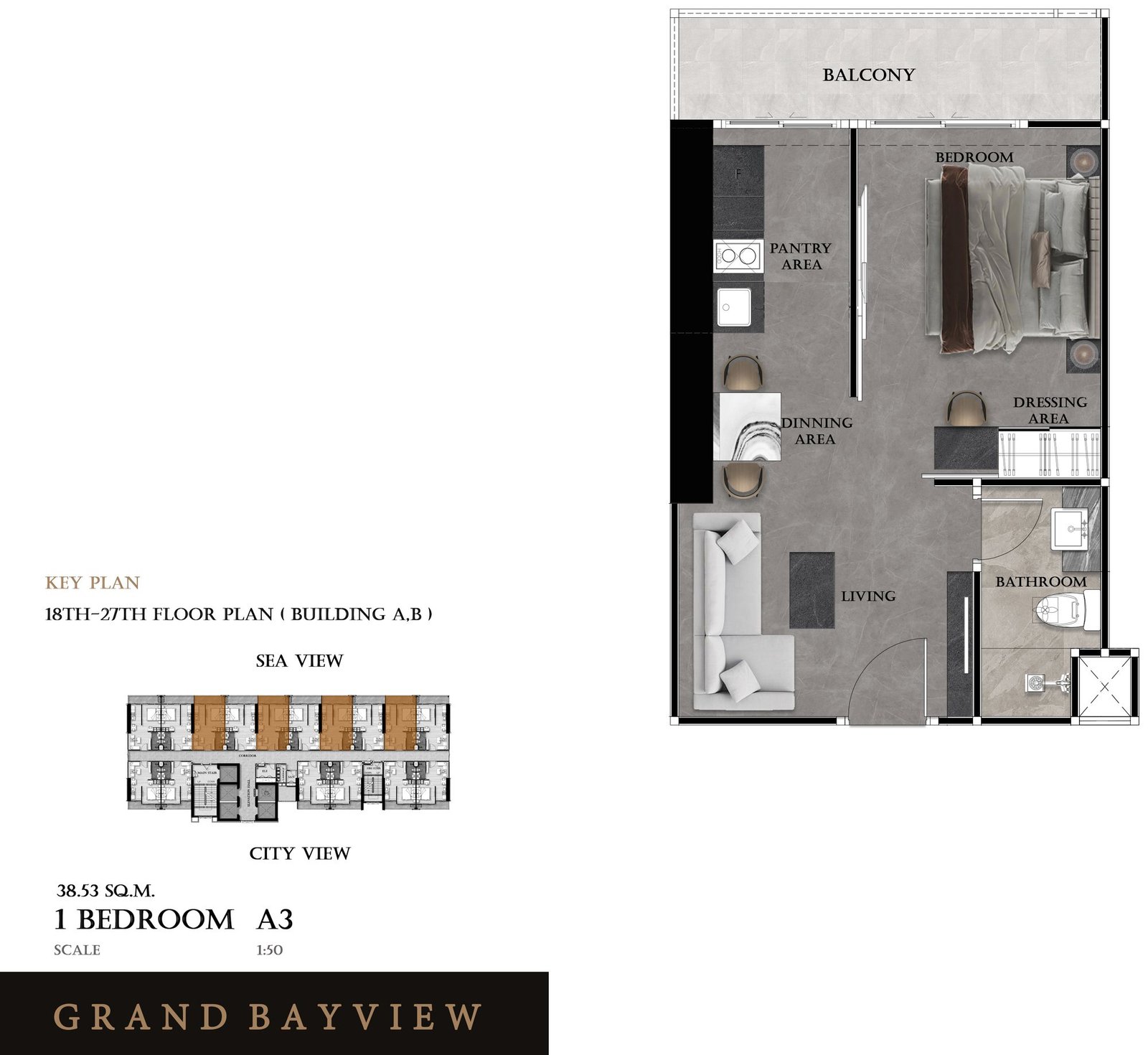 Grundriss, Grand Bay View, Pattaya City